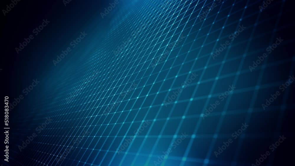 Poster Abstract Hitech Light Grid With Facets Seamless Loop/ 4k animation of an abstract high technology background with light grid facets and tiles seamless moving and looping