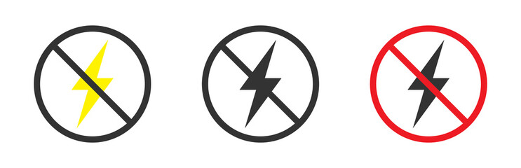 Flash off icon. Flat vector illustration.