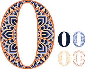  Vector layered template for laser and paper cutting, printing on a T-shirt, mug. 