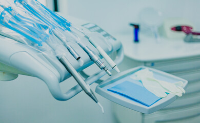 dental tools in a dental office