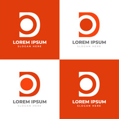 Initial letter d monogram logo. Letter o logo template.