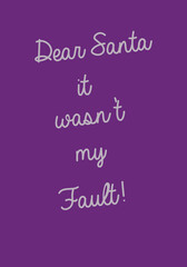 slogan print design on purple ground 