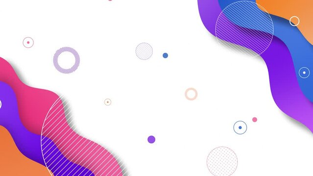 A colorful abstract motion graphics background. Supports looping playback.