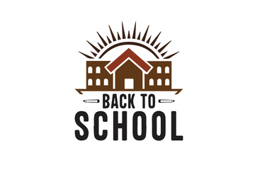 Back to School symbol or logo template.