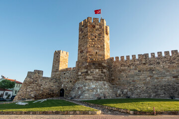 Candarli Fortress on The Coast of Aegean Sea.