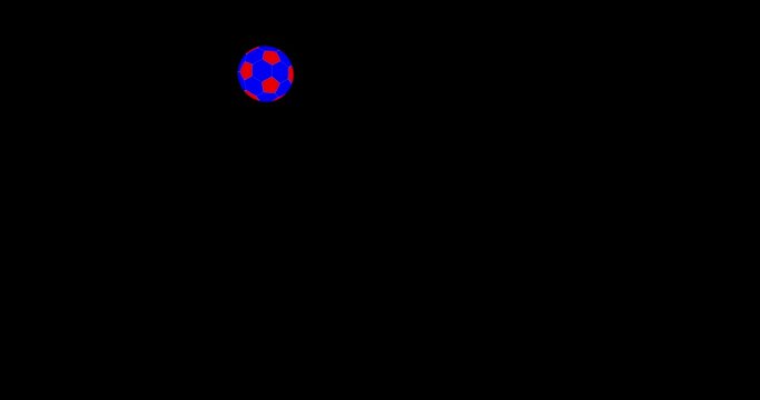 4K Golden ball moves slowly with alpha and RGB Matte
