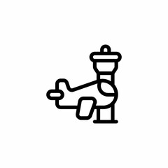 Plane Airplane Tower Airport Outline Icon, Logo, and illustration