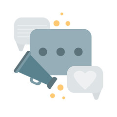 Marketing promotional campaign with loudspeaker. Modern flat illustration for landing page.