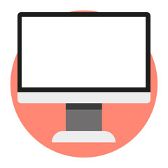 Screen device mockup blank monitor. Vector illustration. stock image. 