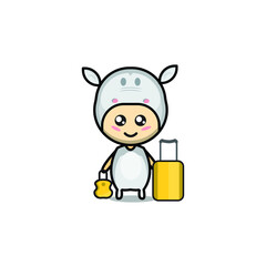 animal cute character illustration, vcetor design, icon.