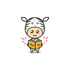 cartoon character zebra vector