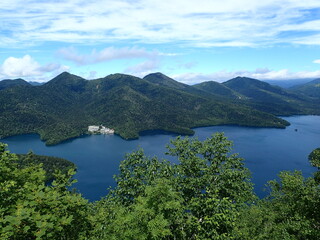 Lake Shikaribetsu in Hokkaido in the summer. Tenbozan