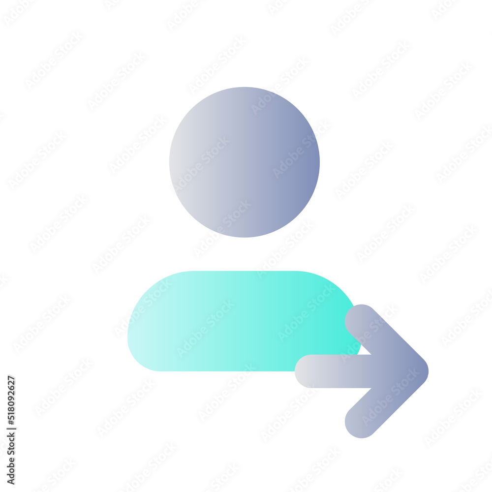 Poster transfer contact flat gradient color ui icon. restoring from backup. switch places. address book. si