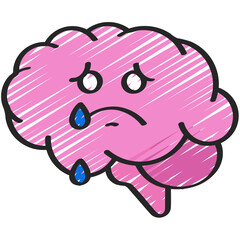 Sad Brain Icon