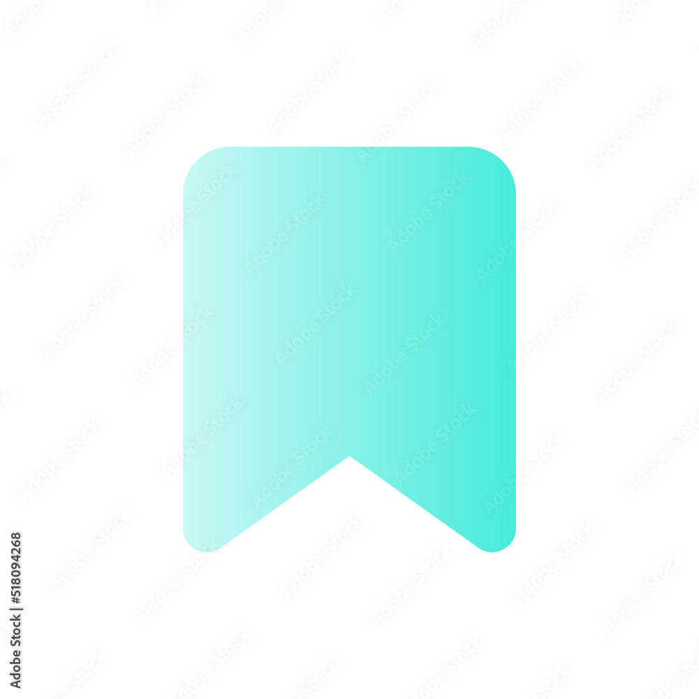 Aufkleber add bookmark flat gradient color ui icon. saving webpage. reading list. ebook reader. highlighting. 