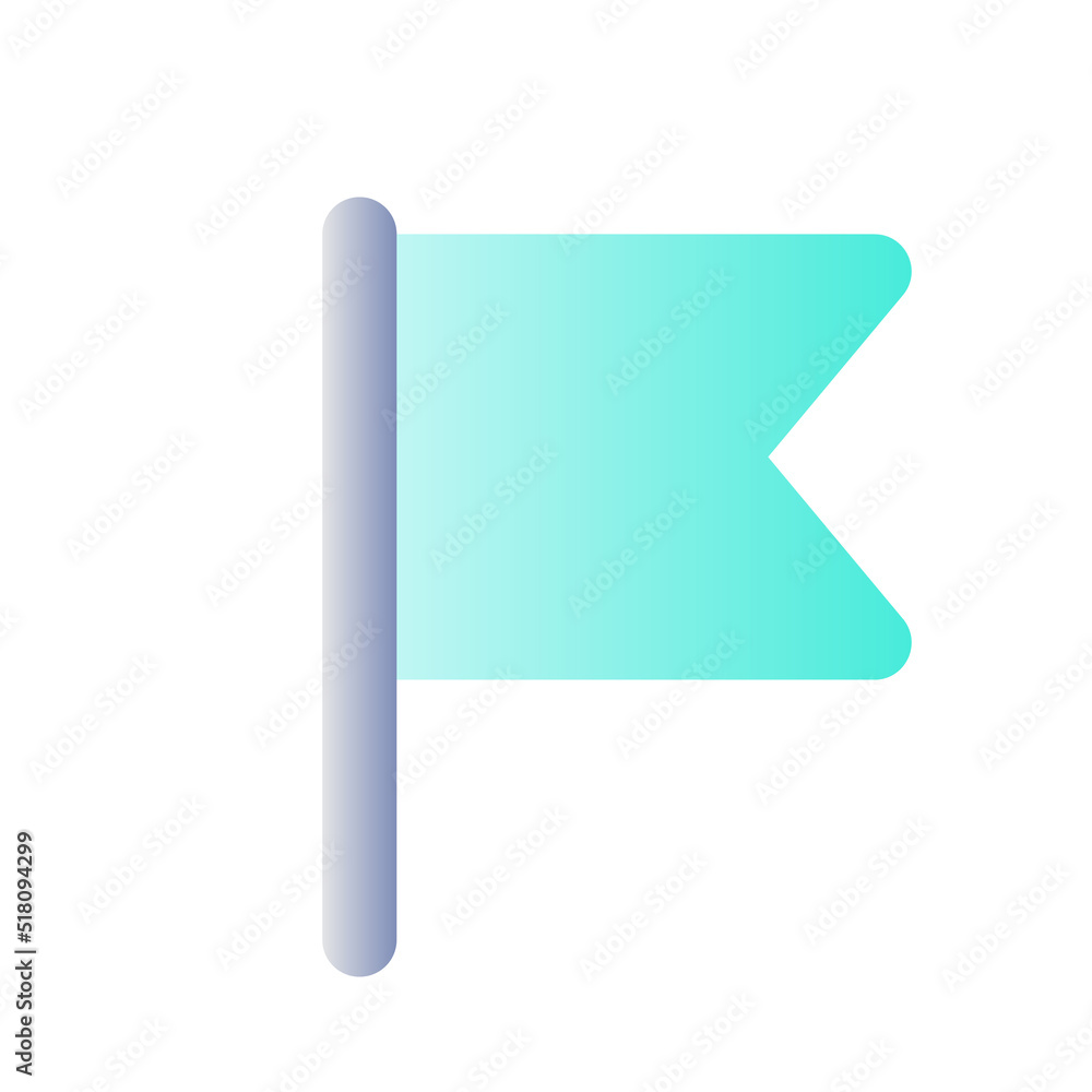 Poster simple flag for report flat gradient color ui icon. reporting bugs and issues. inappropriate content