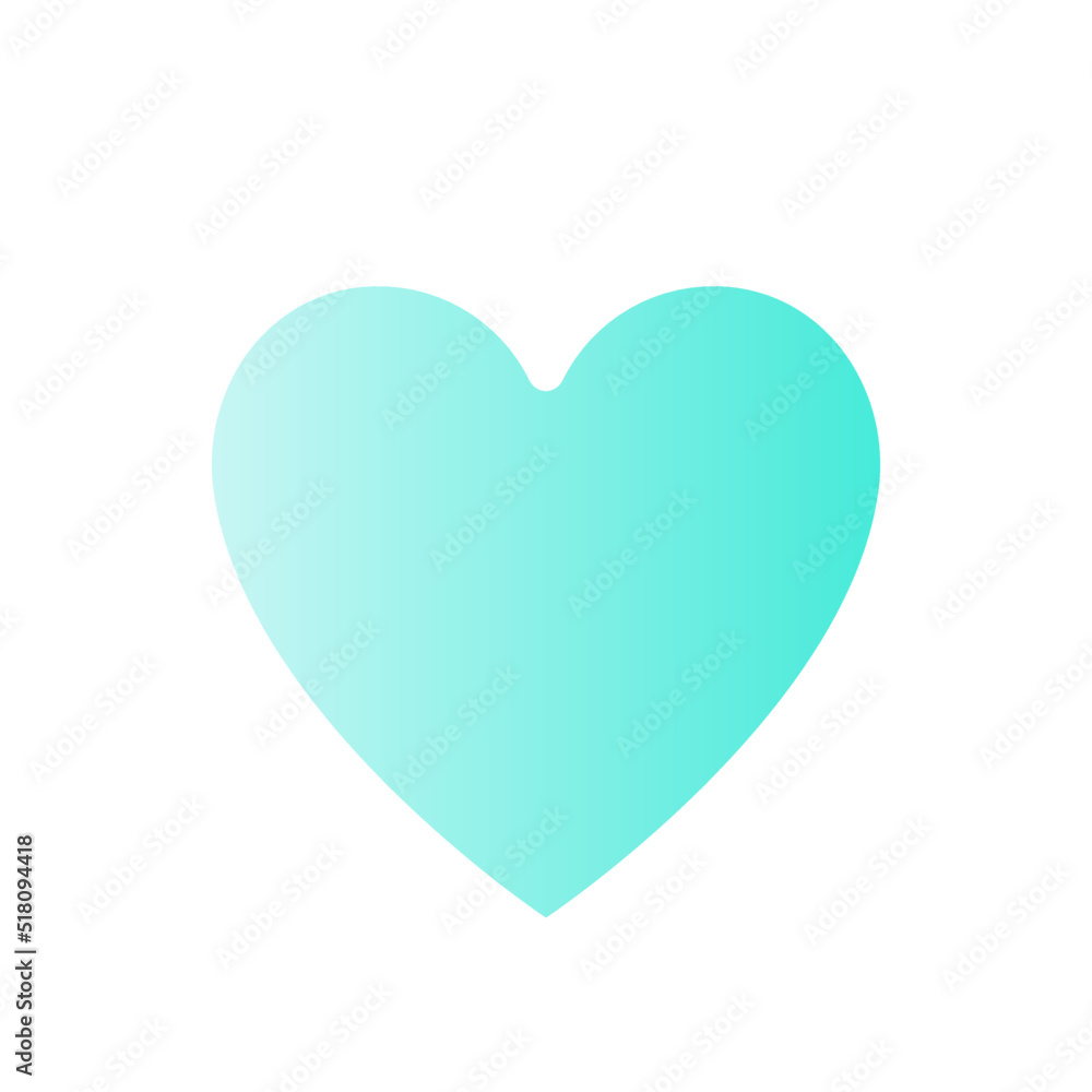 Poster heart flat gradient color ui icon. like button. expressing love. sharing reaction. appreciation. sim