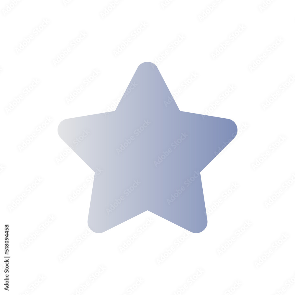 Poster star flat gradient color ui icon. favourite page mark. positive feeling. adding bookmark. simple fil