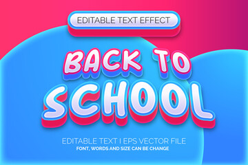 Obraz premium Modern Gradient back to school pastel color Text Effect