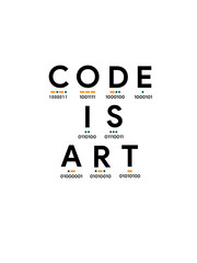 Developer Theme Decorative Code is Art Binary Code Mors Code © Kerim
