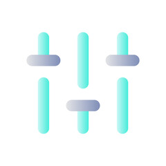 Vertical adjustment flat gradient color ui icon. Sound control. Volume bar. Music level adjust. Simple filled pictogram. GUI, UX design for mobile application. Vector isolated RGB illustration