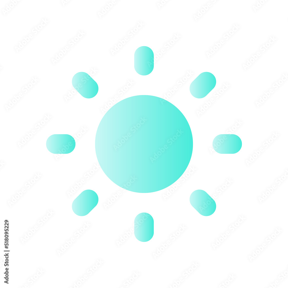 Poster light mode flat gradient color ui icon. daytime theme. adjust screen brightness. viewing experience.