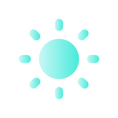 Light mode flat gradient color ui icon. Daytime theme. Adjust screen brightness. Viewing experience. Simple filled pictogram. GUI, UX design for mobile application. Vector isolated RGB illustration