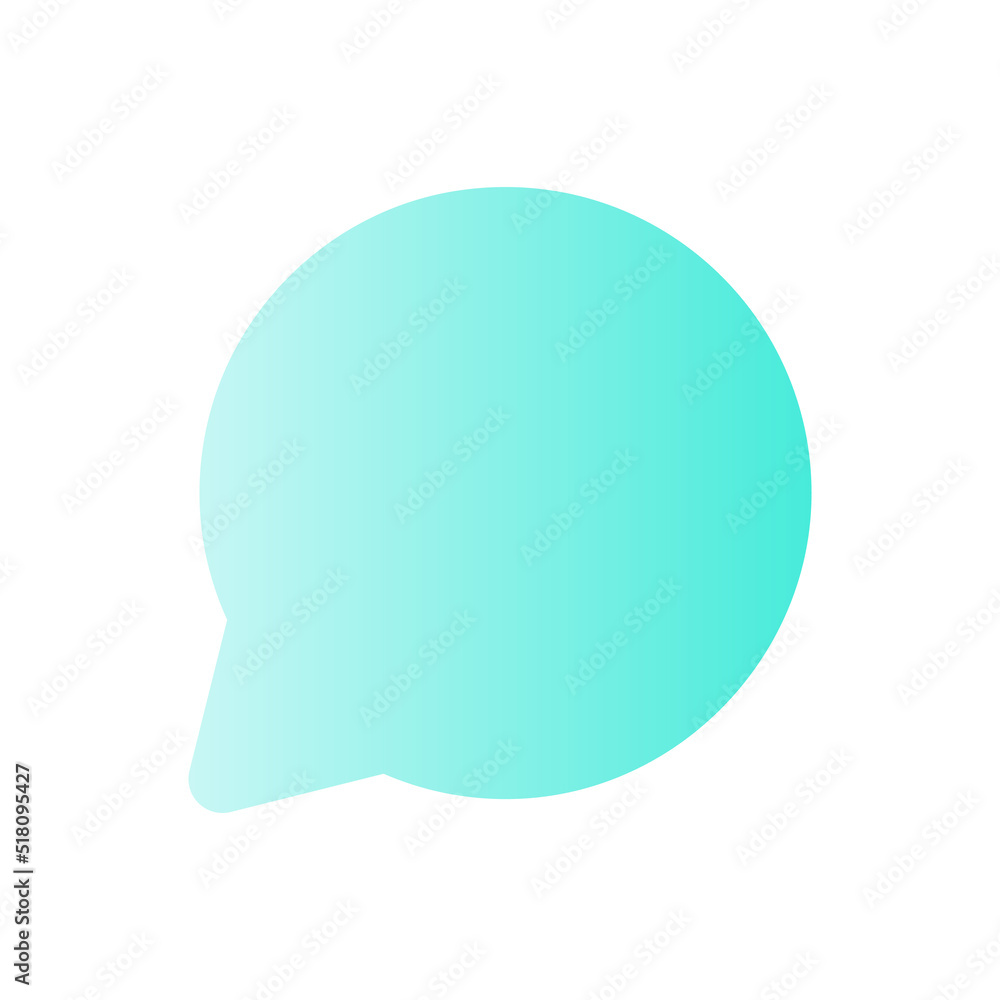 Poster comment flat gradient color ui icon. reply to social media post. send message. respond to chat. simp