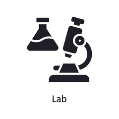 Lab vector Solid Icon Design illustration. Medical Symbol on White background EPS 10 File
