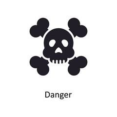 Danger vector Solid Icon Design illustration. Medical Symbol on White background EPS 10 File