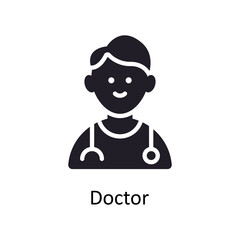 Doctor vector Solid Icon Design illustration. Medical Symbol on White background EPS 10 File