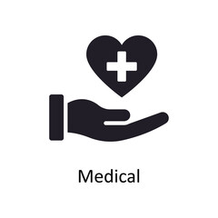 Medical vector Solid Icon Design illustration. Medical Symbol on White background EPS 10 File