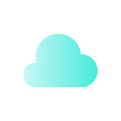 Cloud computing flat gradient color ui icon. Data storage. Wireless file sharing. Infrastructure. Simple filled pictogram. GUI, UX design for mobile application. Vector isolated RGB illustration