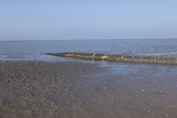 Blick auf das Wattenmeer bei Cuxhaven an der Deutschen Nordseeküste	