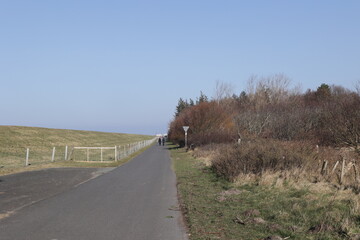 Blick von der Duhner Heide in Cuxhaven auf die Nordsee	