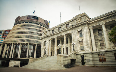 Beehive, the parliament of New Zealand, Wellington capitol