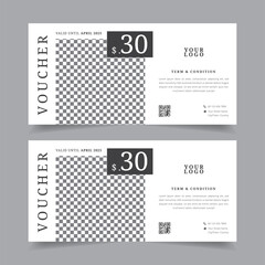 Gift Voucher Template Promotion Sale for Business, Gift Certificate Discount Vector Layout, Creative Coupon Template Design, Simple Voucher Card Vector Illustration