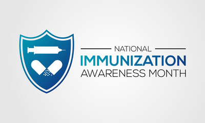 National Immunization Awareness Month. Vector illustration on white background