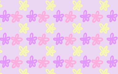 seamless cute flowers pattern background