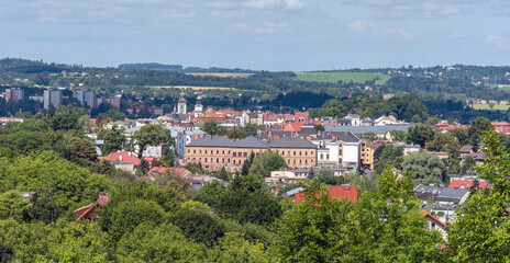 Fototapeta na wymiar Cieszyn, Poland, panoramic view