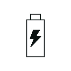 Battery Charging sign icon - editable stroke