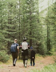 Obraz premium hiking in the woods