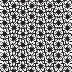 Deurstickers Vector, Image of jasmine flower ornament background, black and white color, transparent background   © Susiati