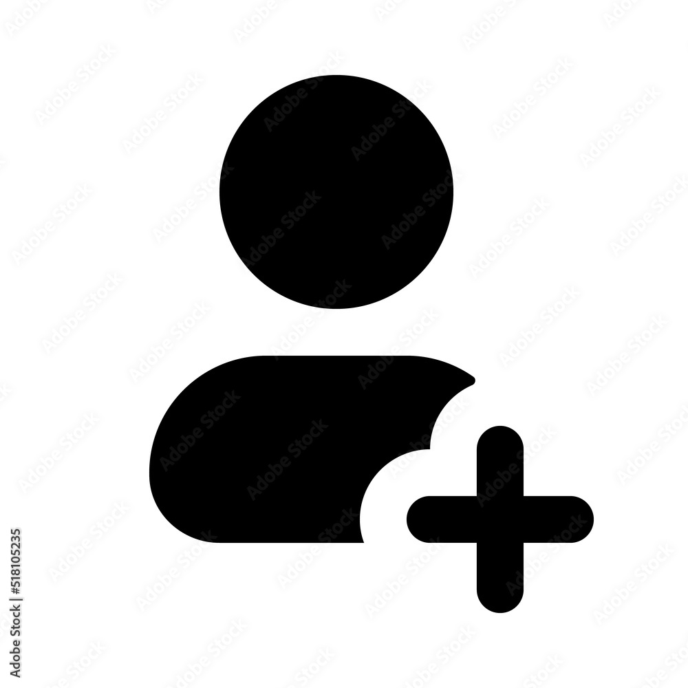 Poster add new contact black glyph ui icon. create new phone number. address book. user interface design. s
