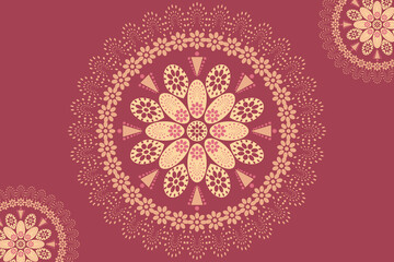 Creative Mandalas floral Ethnic Decorative Element