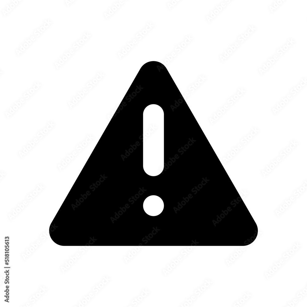 Poster triangle shaped caution sign black glyph ui icon. notification. potential danger. user interface des