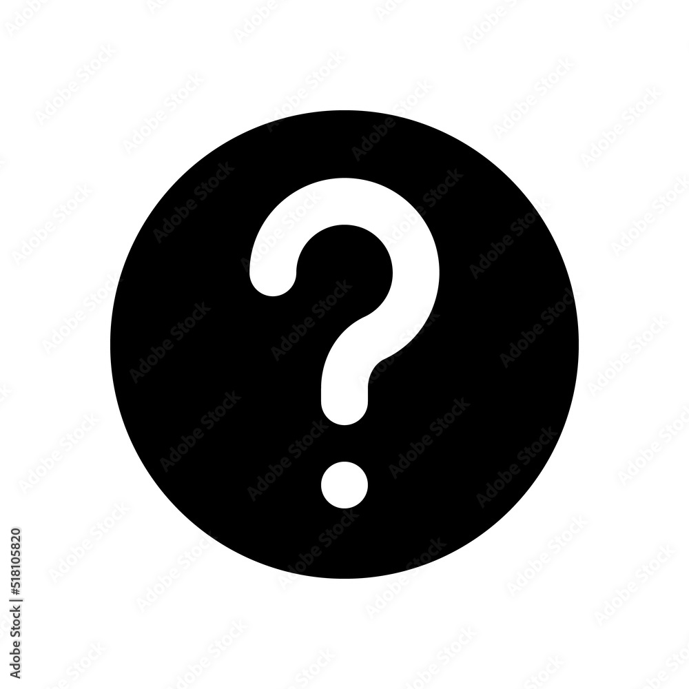 Poster question mark black glyph ui icon. identify unknown device. support. fix problem. user interface des