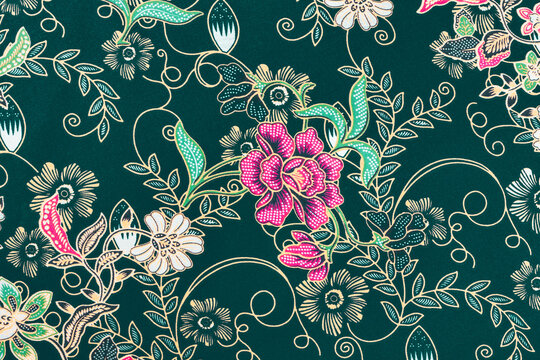 The Batik sarong pattern background in Thailand, traditional batik sarong in Asian.