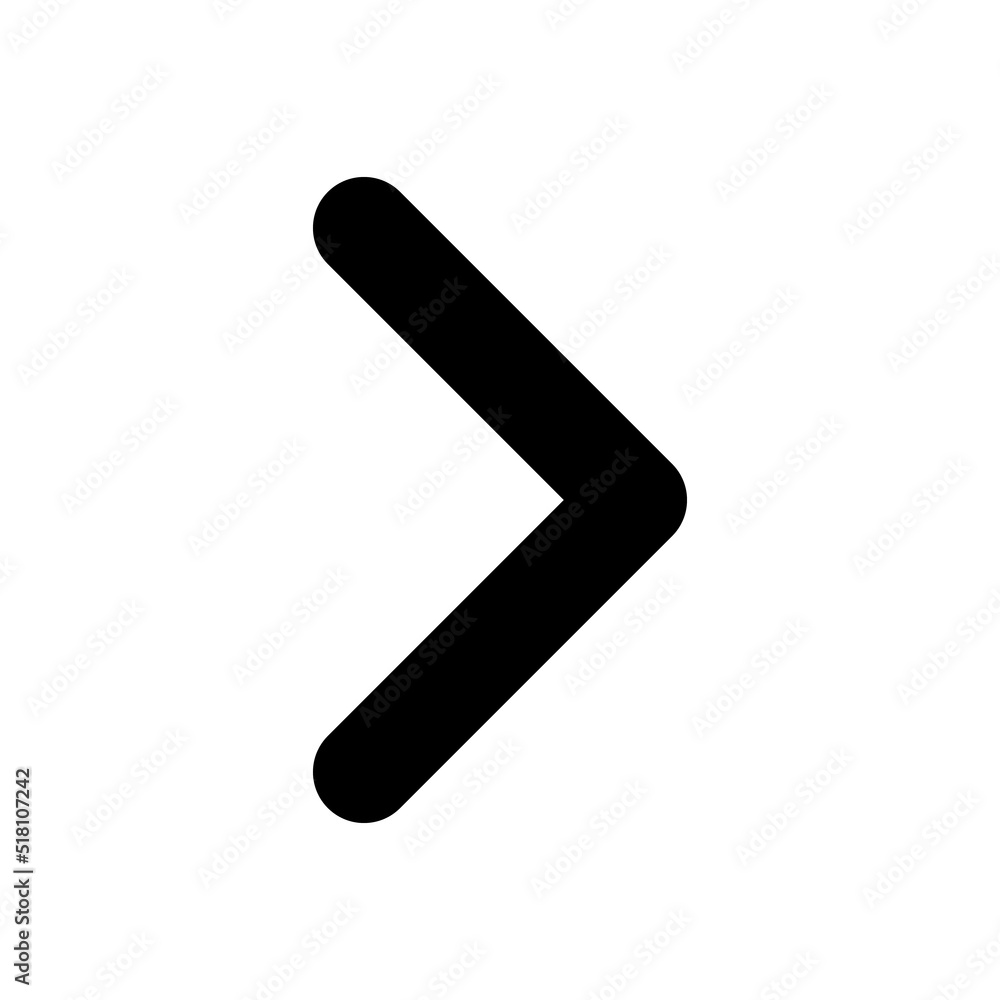 Poster right arrow black glyph ui icon. navigation direction. angle bracket. user interface design. silhoue