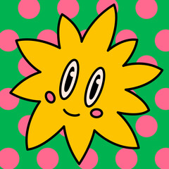 Cartoon vector funny cute Comic characters, cute star.